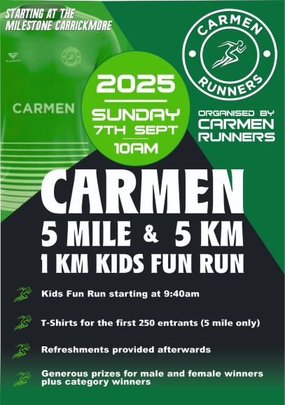 Carmen 5Mile and 5km and Kids 1km 2025
